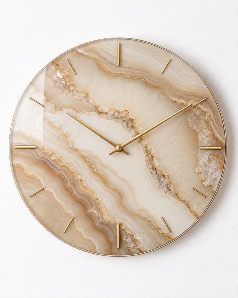 Agate Sand Glass Wall Clock