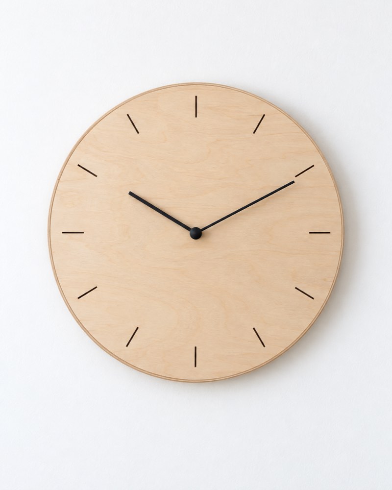Birch Disc Wooden Wall Clock