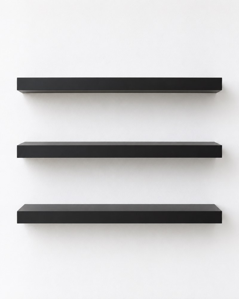 Black Floating Shelf Trio