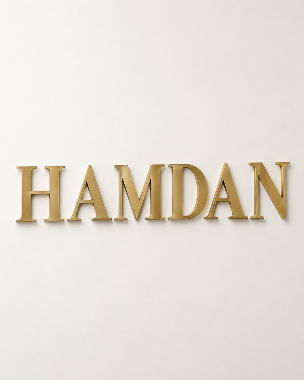 Brass Family Name Sign – English