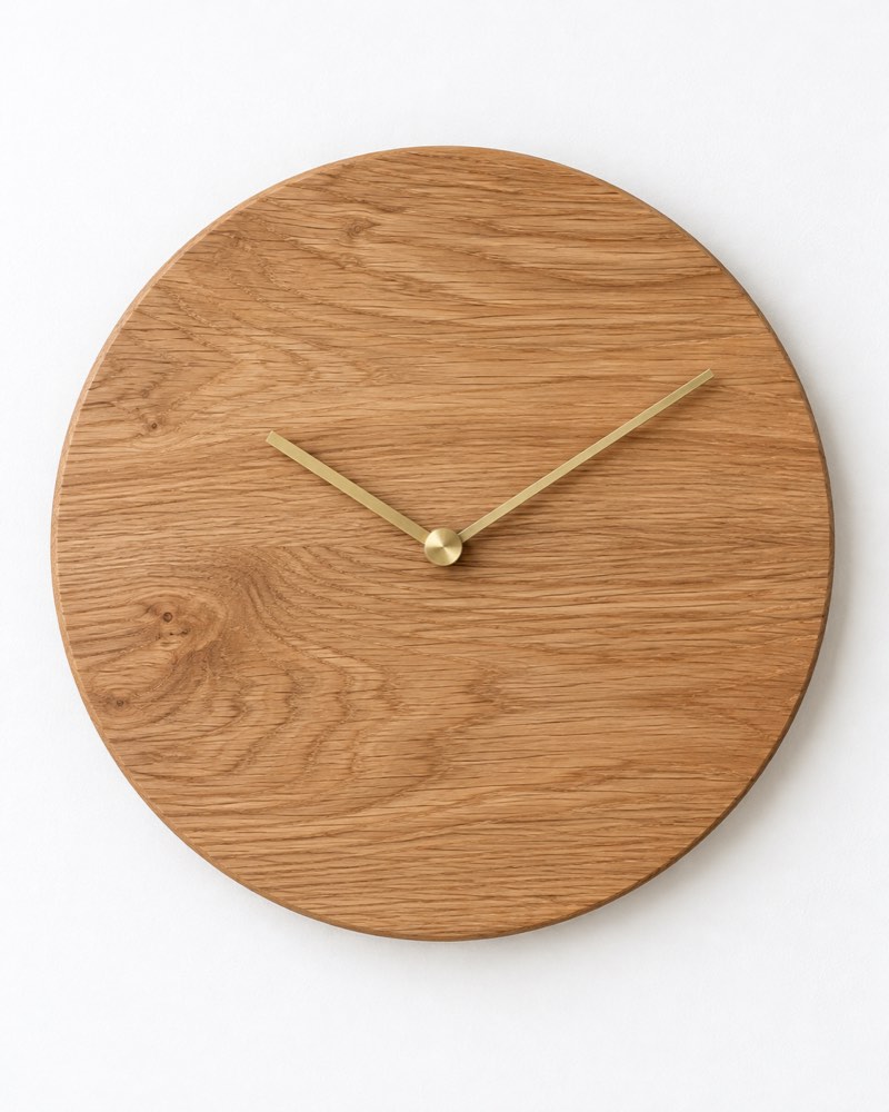 Brass Hands Wooden Wall Clock