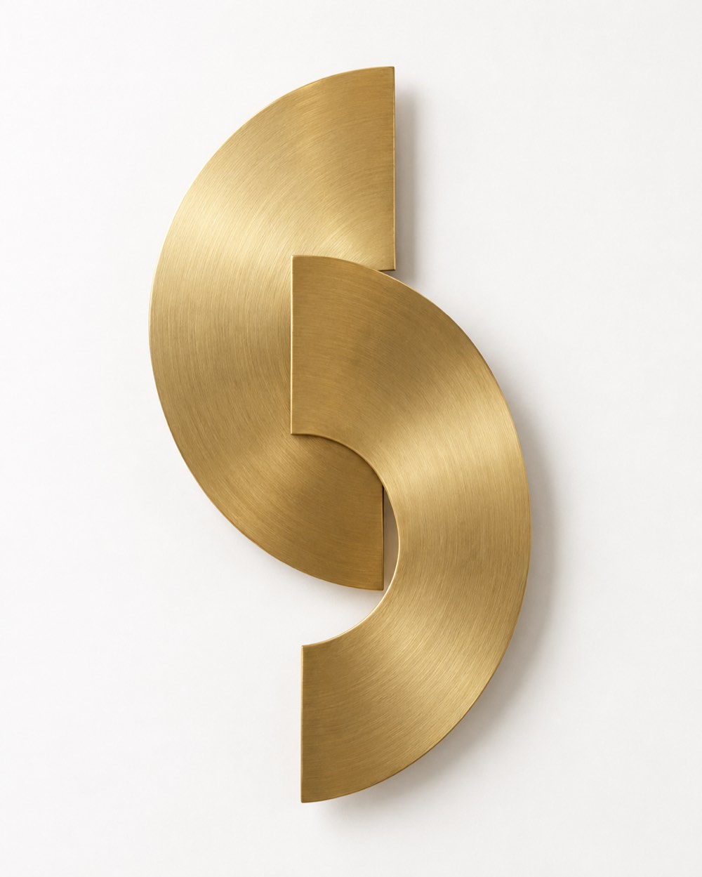 Brushed Brass Arc Wall Sculpture