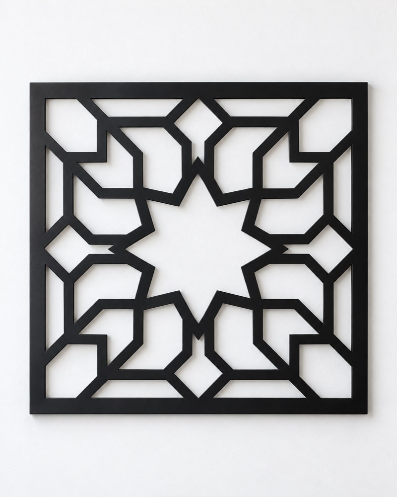 Eight Point Star Metal Wall Panel