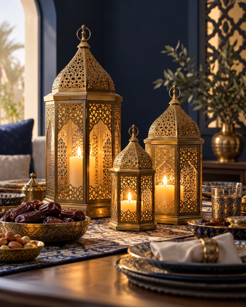 Brass fanous lanterns