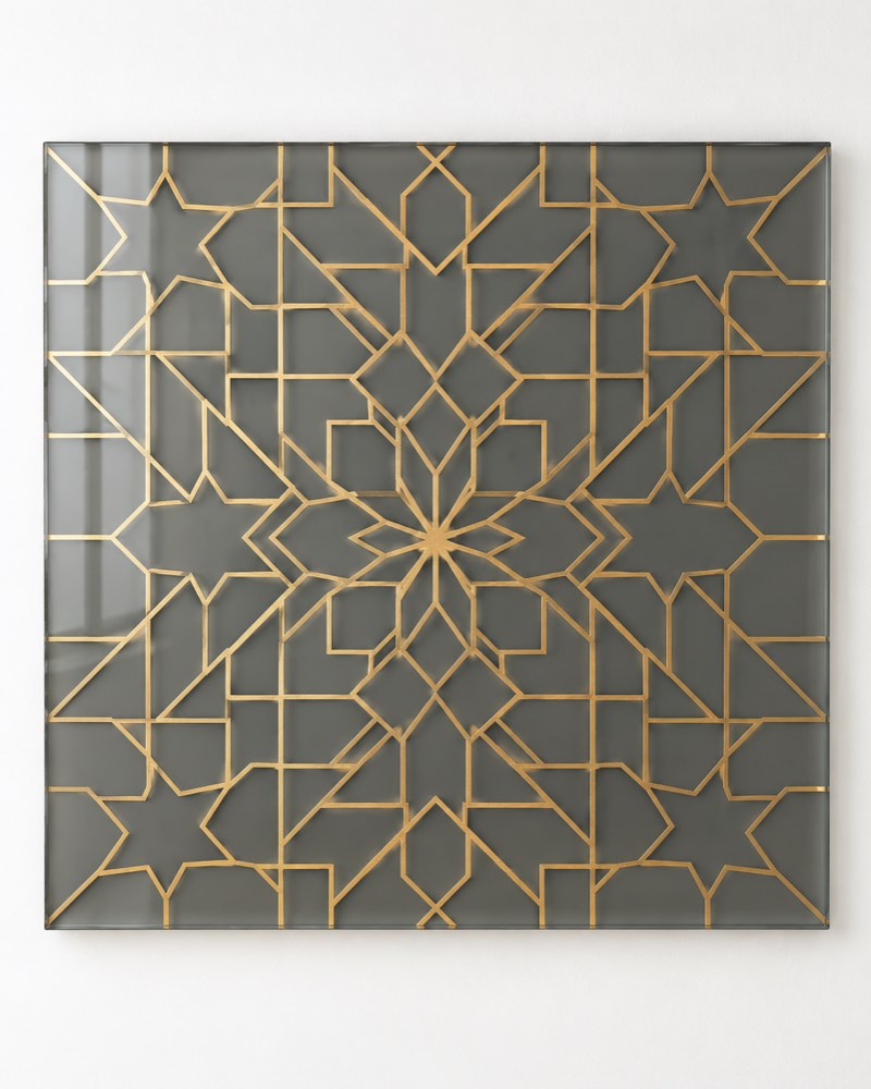 Geometric Pattern Glass Panel