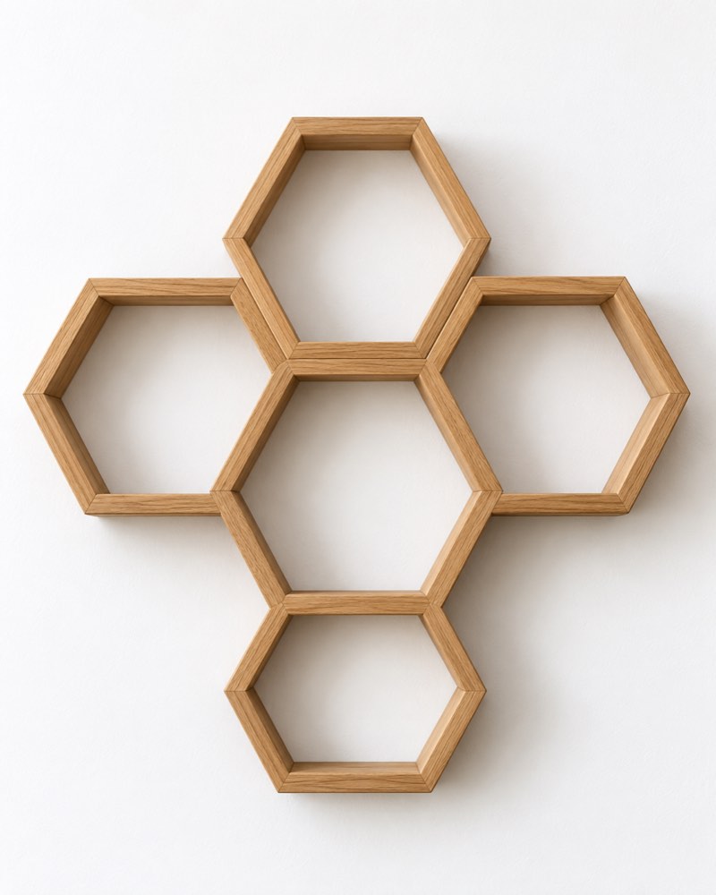 Hexagon Honeycomb Wall Shelf
