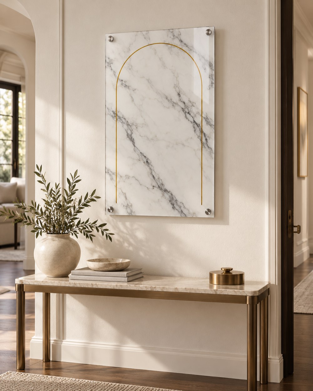 Tempered glass wall art