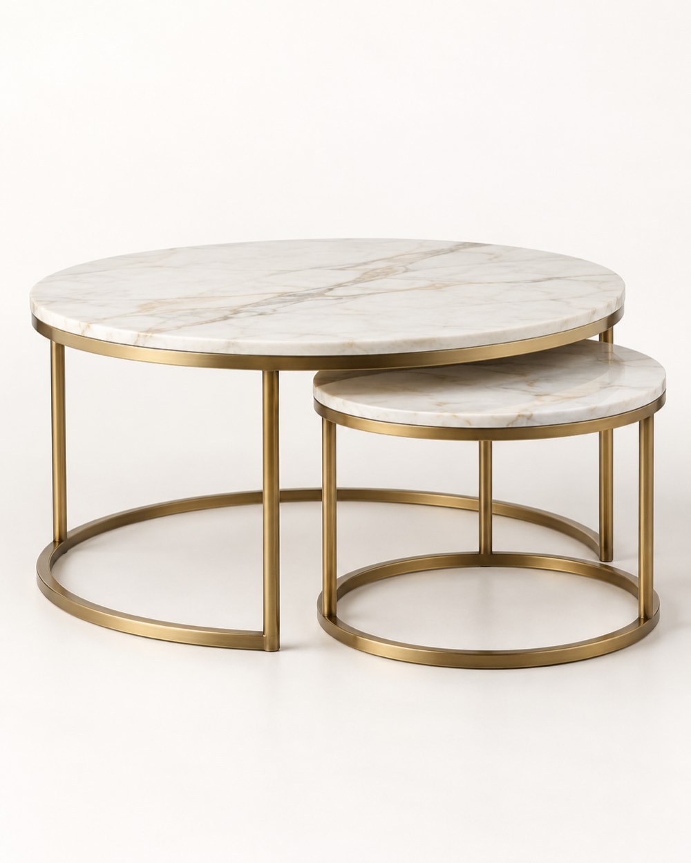 Marble & Brass Nesting Coffee Tables