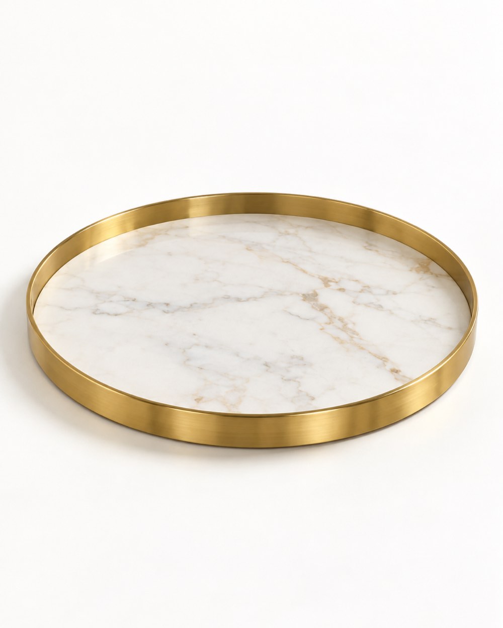 Marble & Brass Serving Tray