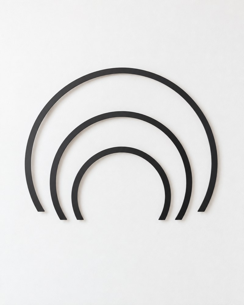 Nested Arcs Metal Wall Art