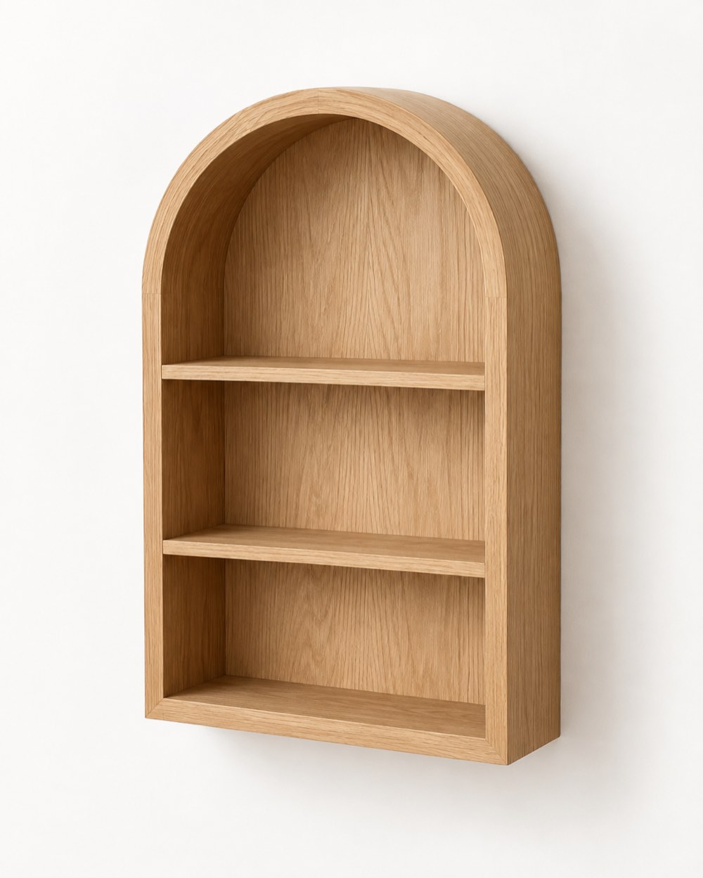Oak Arch Floating Shelf