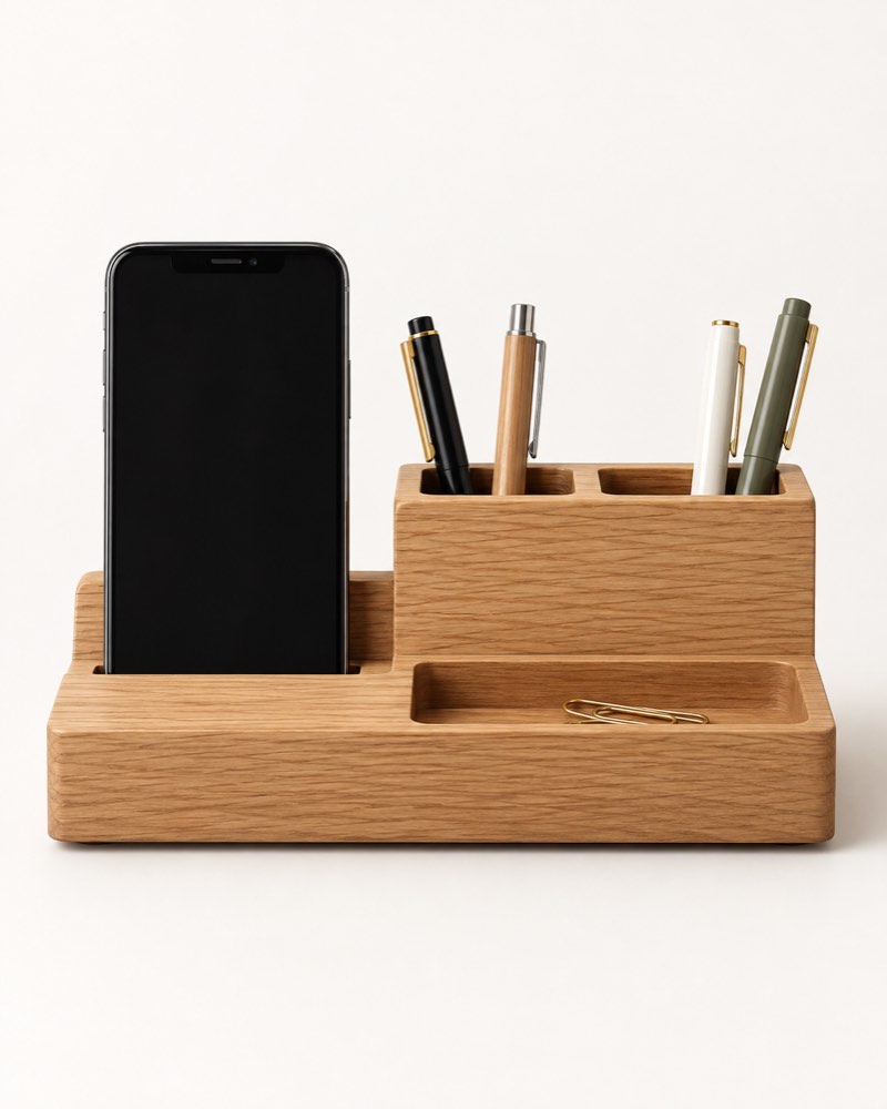 Oak Desk Organizer