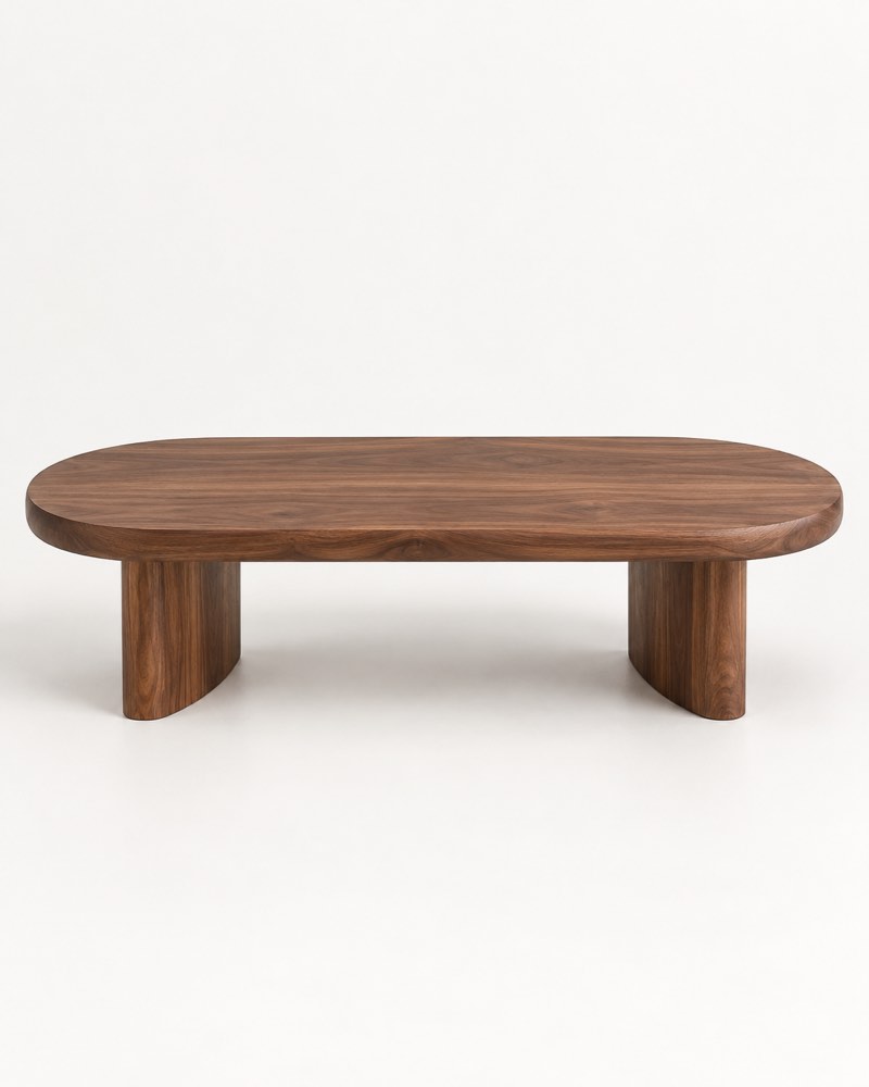 Pill Walnut Coffee Table