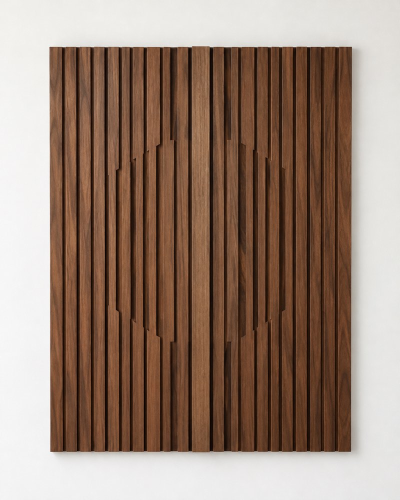 Relief Lines Walnut Wall Panel