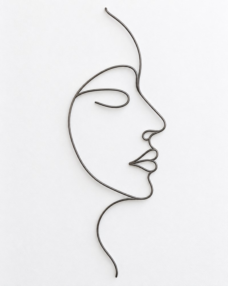Single Line Profile Metal Wall Art