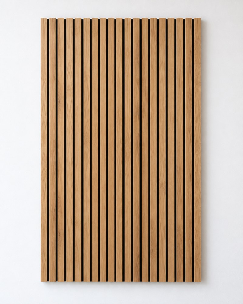 Slatted Oak Wall Panel Art