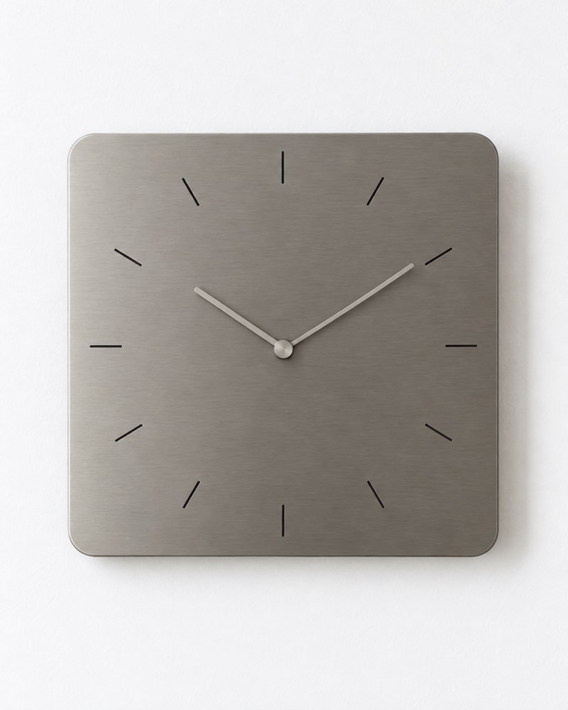 Soft Square Metal Wall Clock