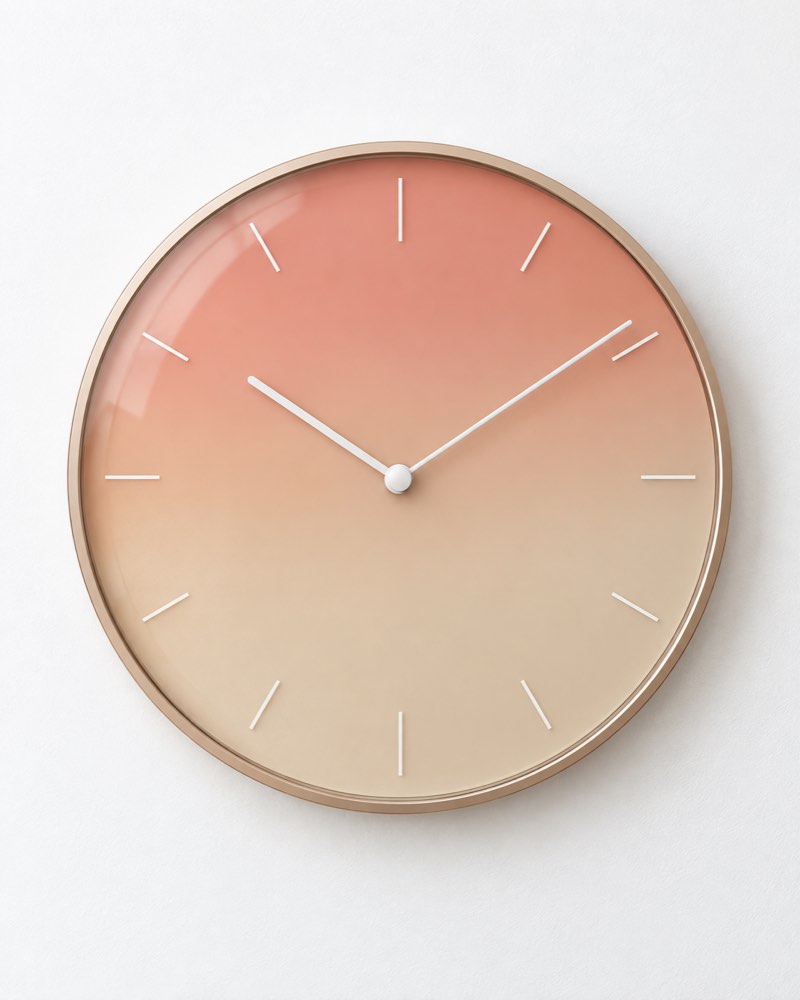 Sunset Gradient Glass Wall Clock