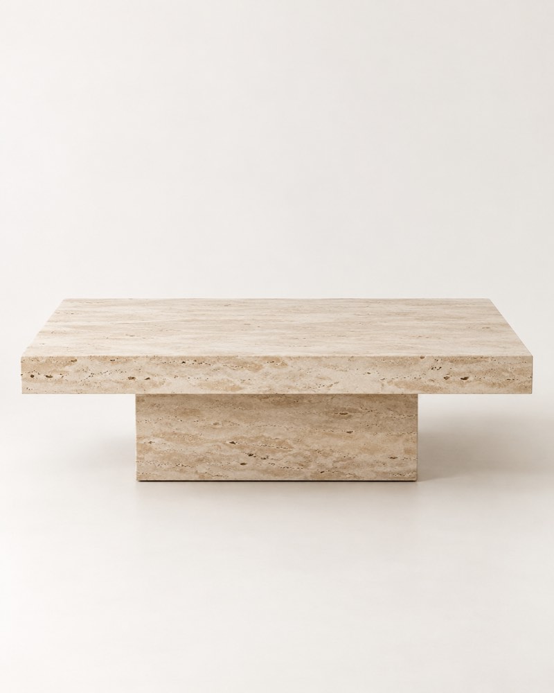 Travertine Effect Coffee Table