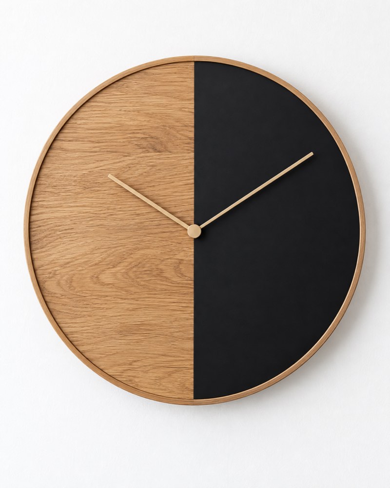 Two Tone Wooden Wall Clock