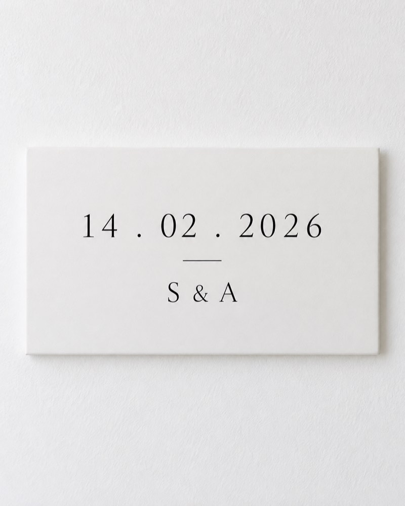 Wedding Date Minimal Sign