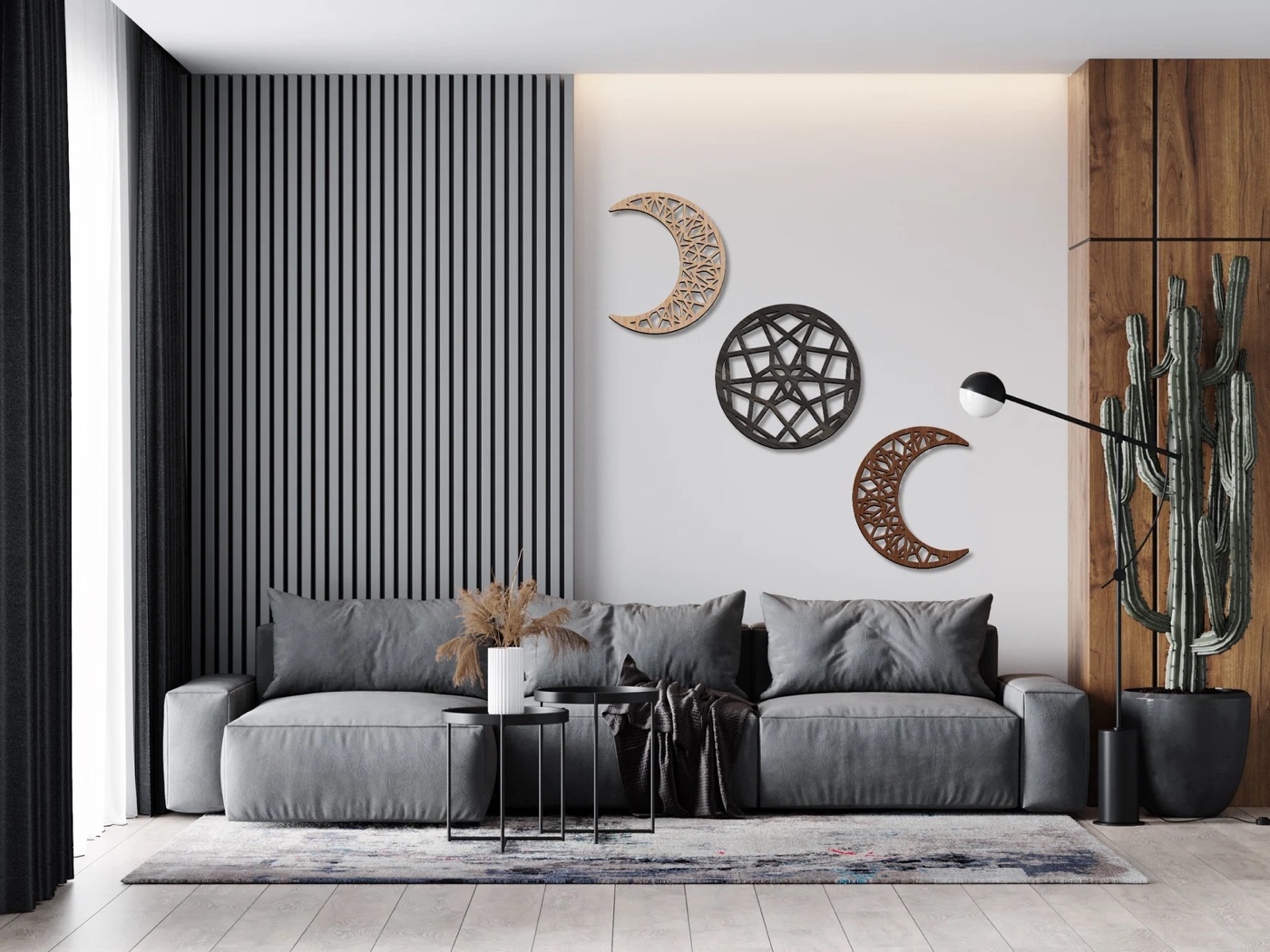 Crescent Moon & Mandala Trio