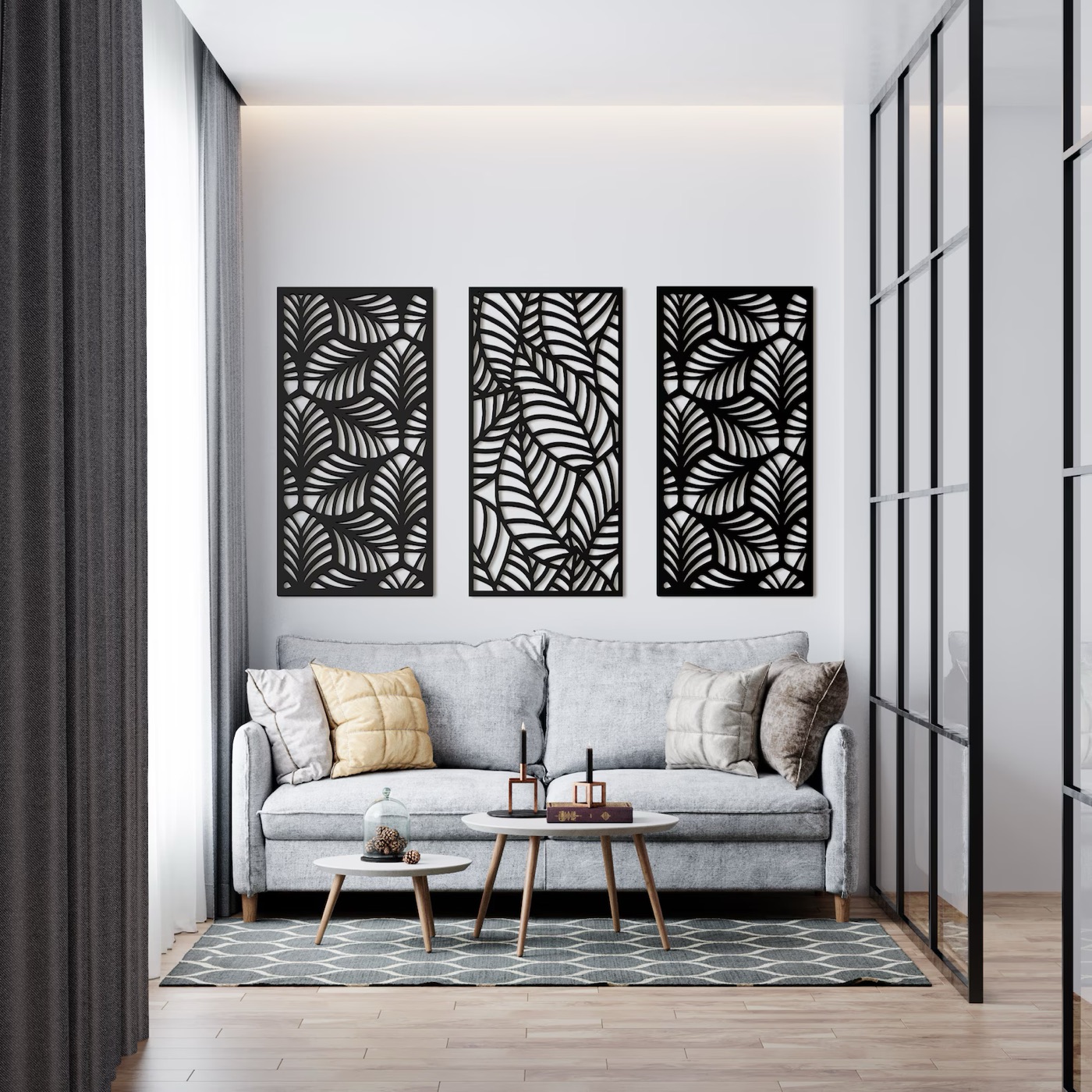 Botanical Leaves Triptych