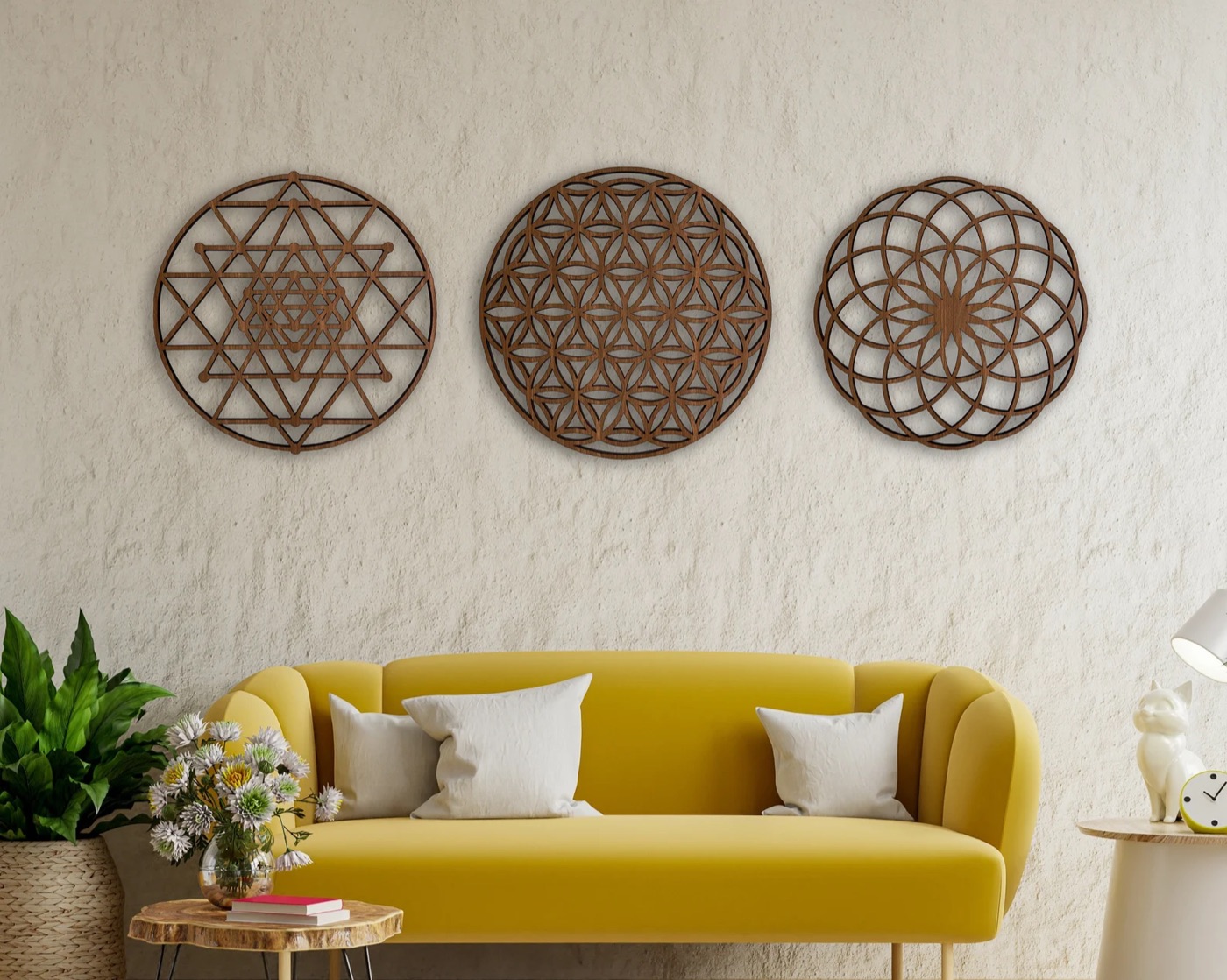 Sacred Geometry Mandala Trio