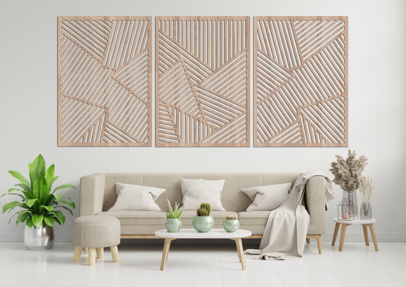 Fractured Lines Triptych