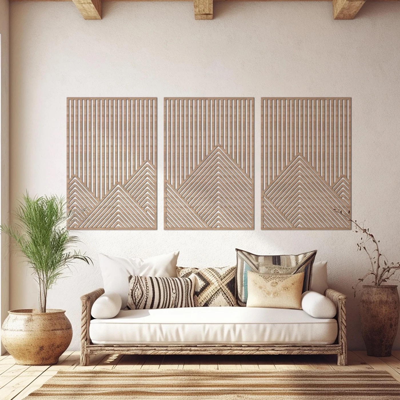 Mountain Slats Triptych