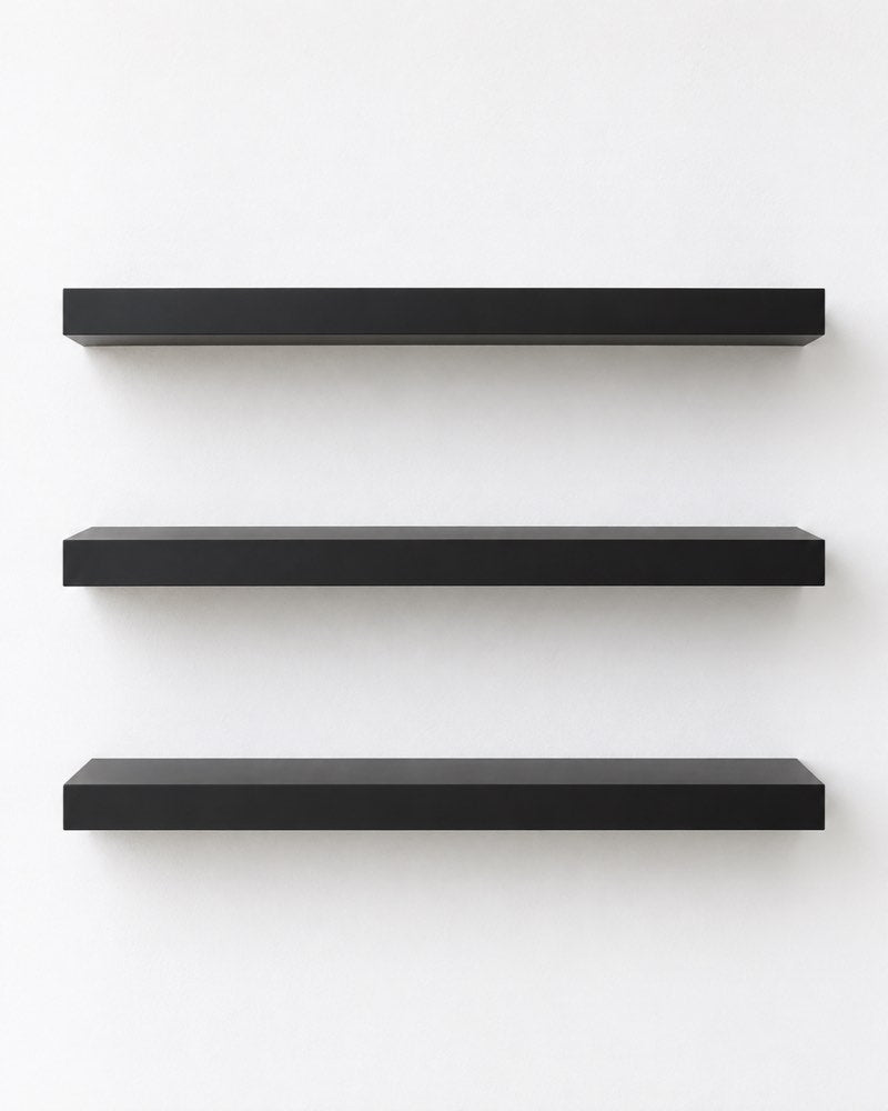 Black Floating Shelf Trio