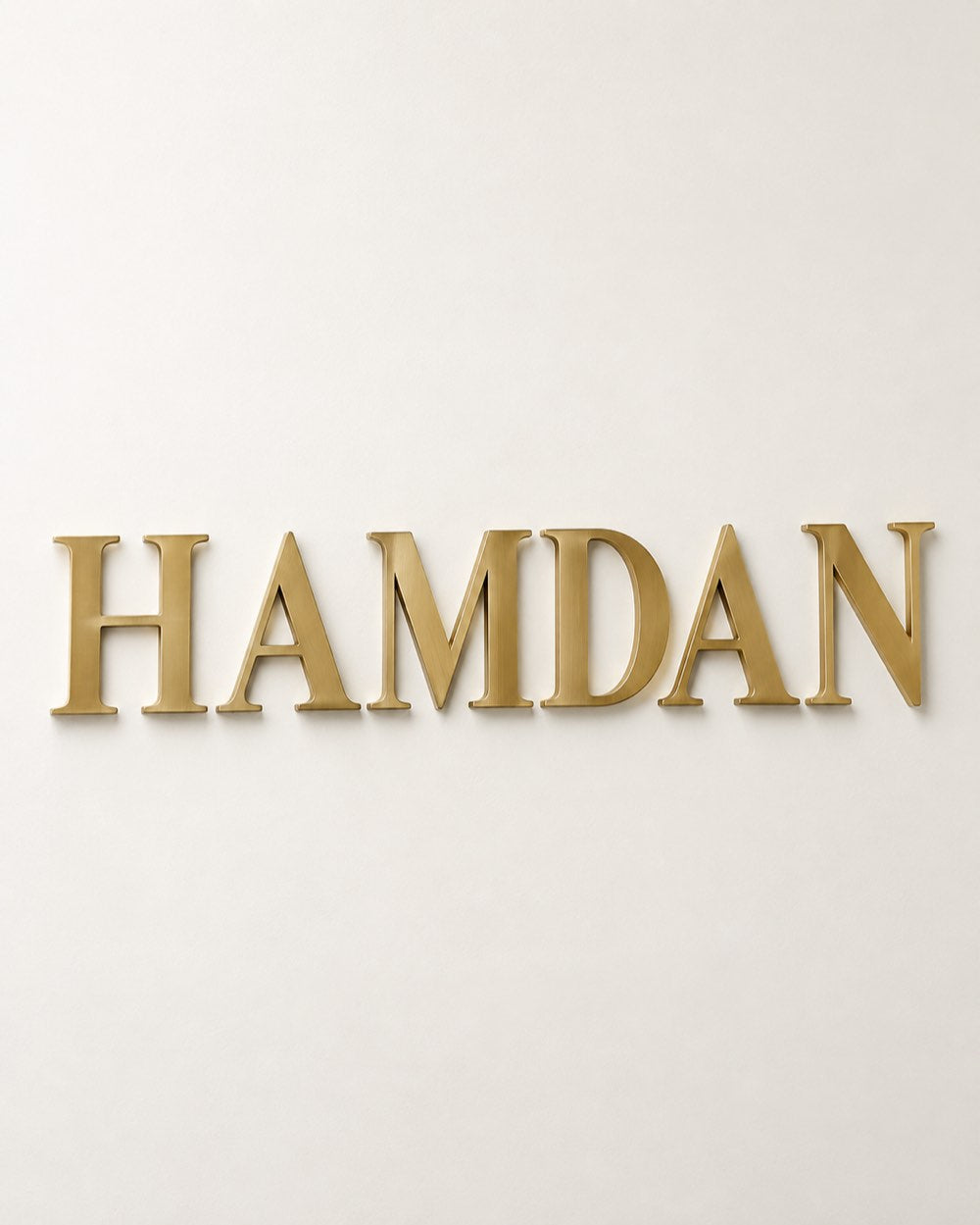 Brass Family Name Sign – English