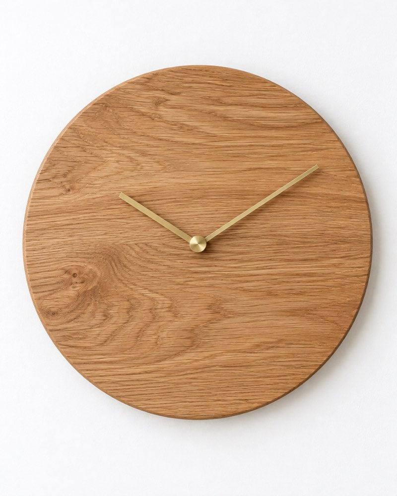 Brass Hands Wooden Wall Clock