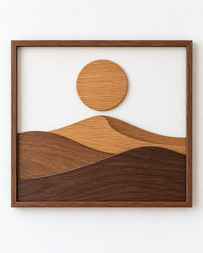 Desert Dunes Layered Wood Art