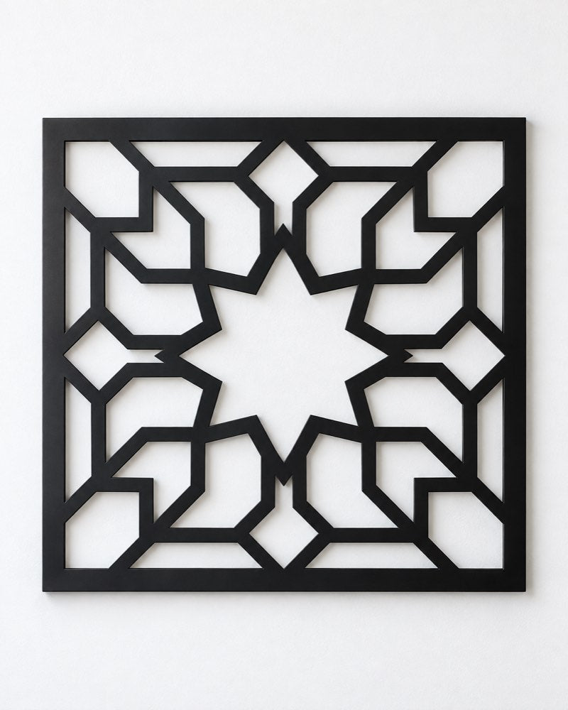 Eight Point Star Metal Wall Panel