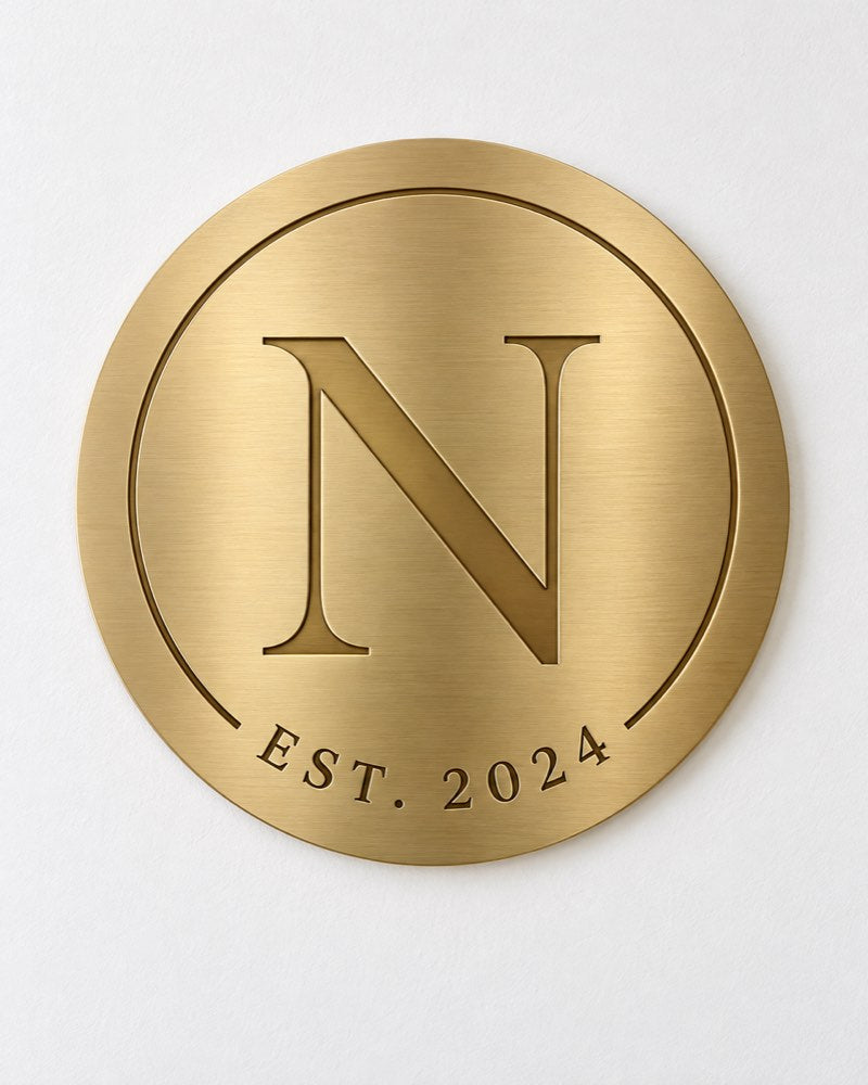 Established Family Monogram Round Sign