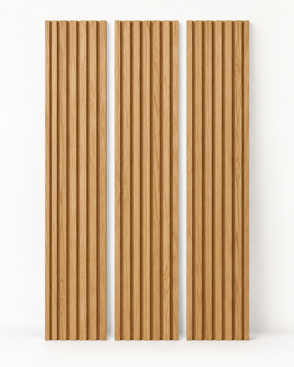 Fluted Oak Wall Panel Set