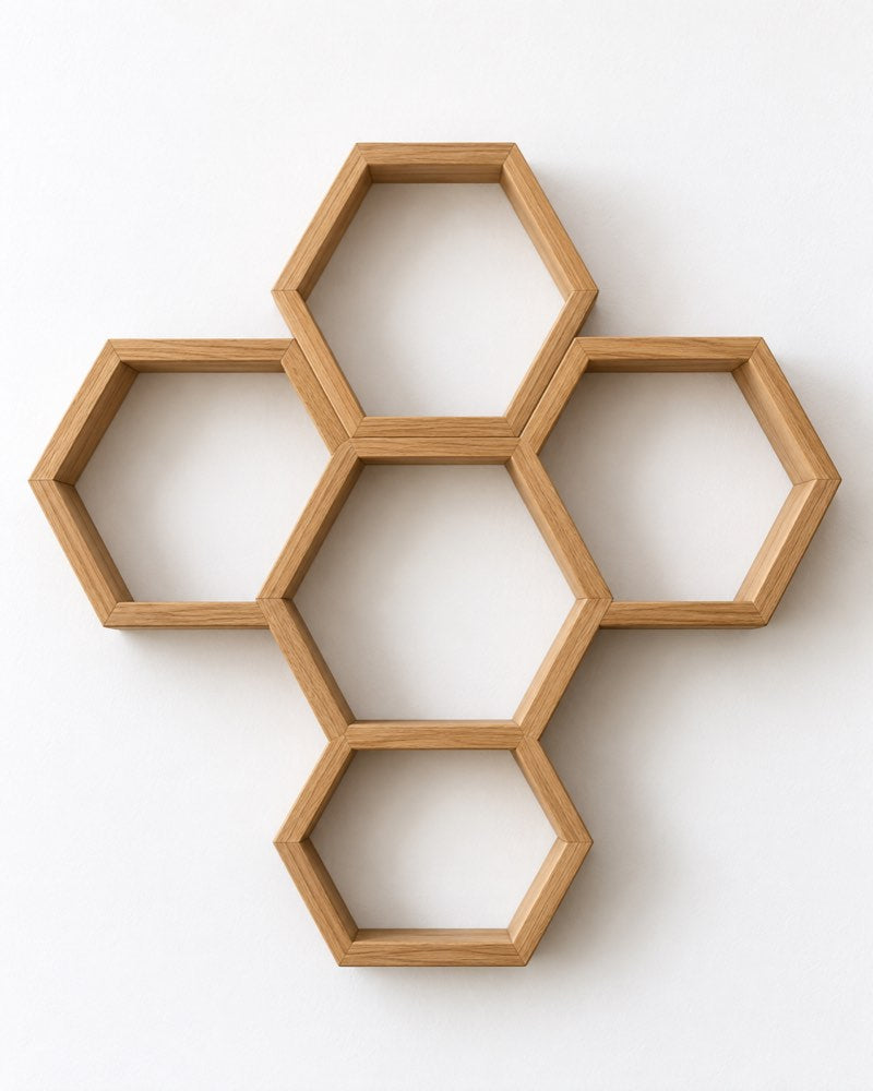 Hexagon Honeycomb Wall Shelf