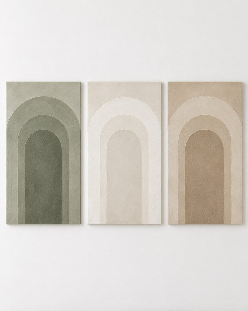 Sage Arch Canvas Trio