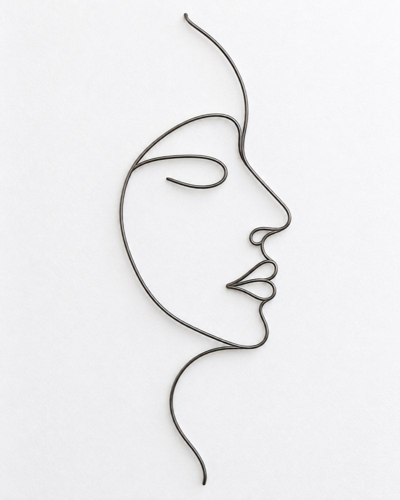 Single Line Profile Metal Wall Art