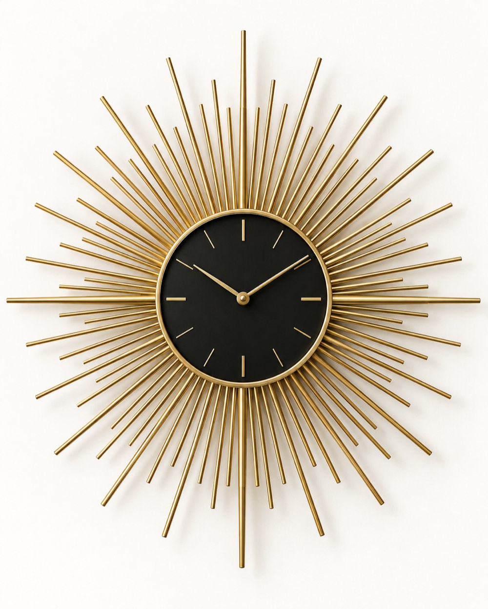 Sunburst Metal Wall Clock