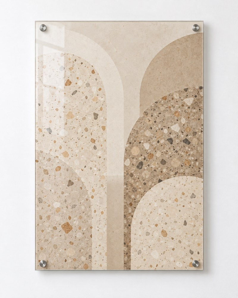Terrazzo Abstract Glass Wall Art
