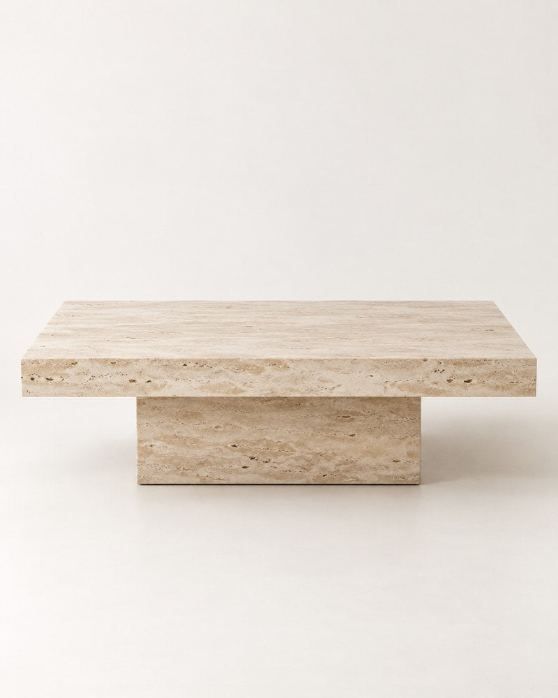 Travertine Effect Coffee Table