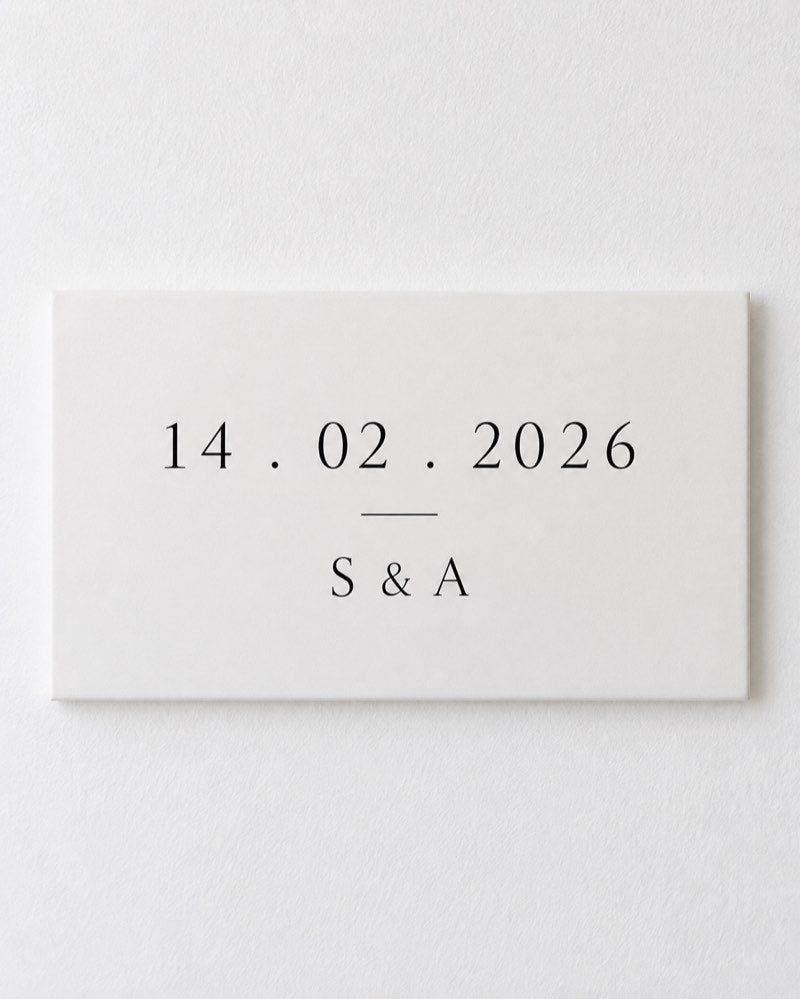 Wedding Date Minimal Sign