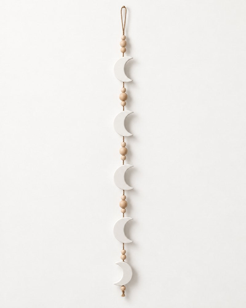 Wood Bead Crescent Garland