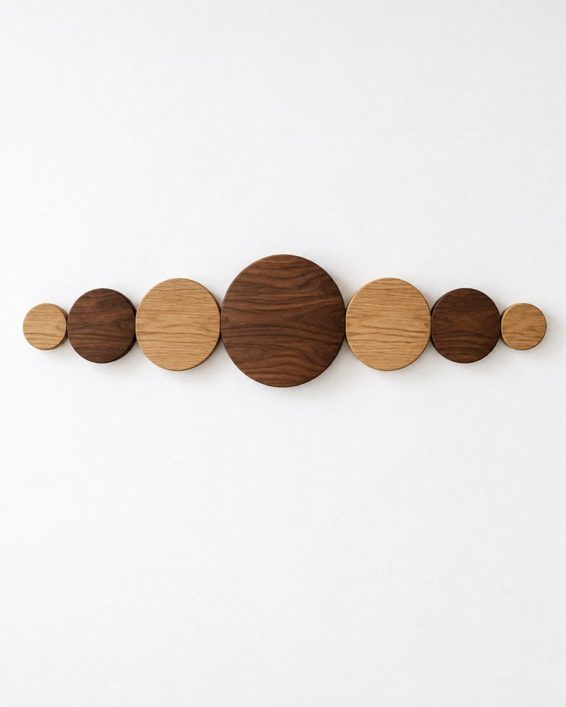 Wood Circles Wall Art Set