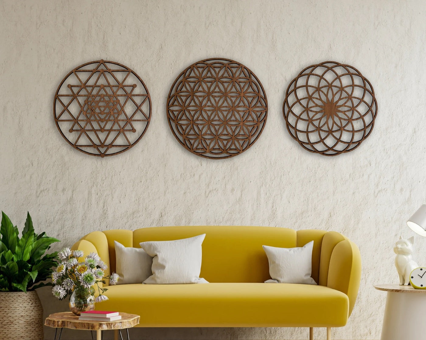 Sacred Geometry Mandala Trio