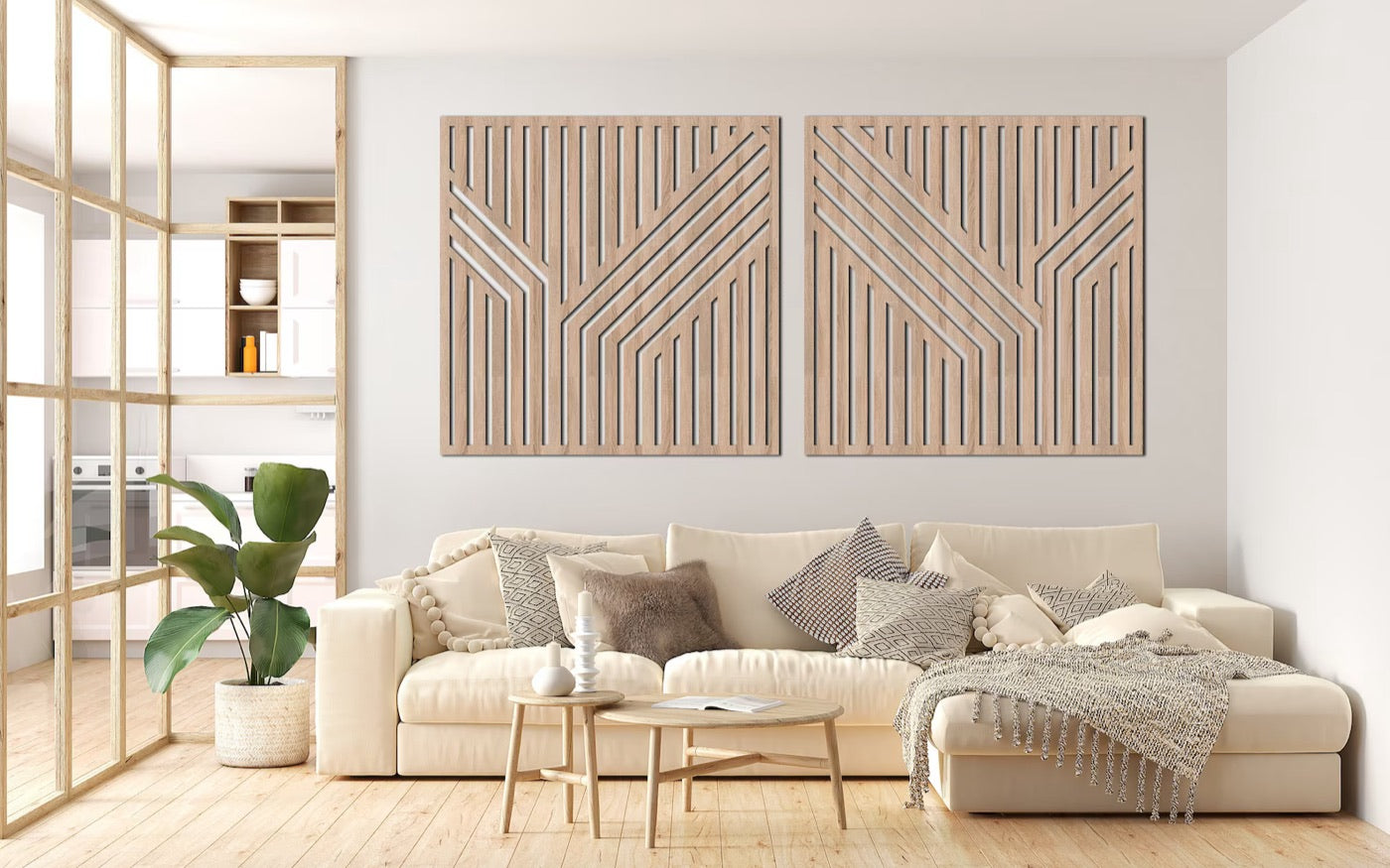 Angular Lines Diptych
