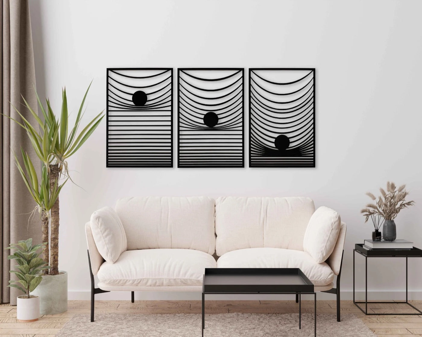 Sunset Arcs Triptych