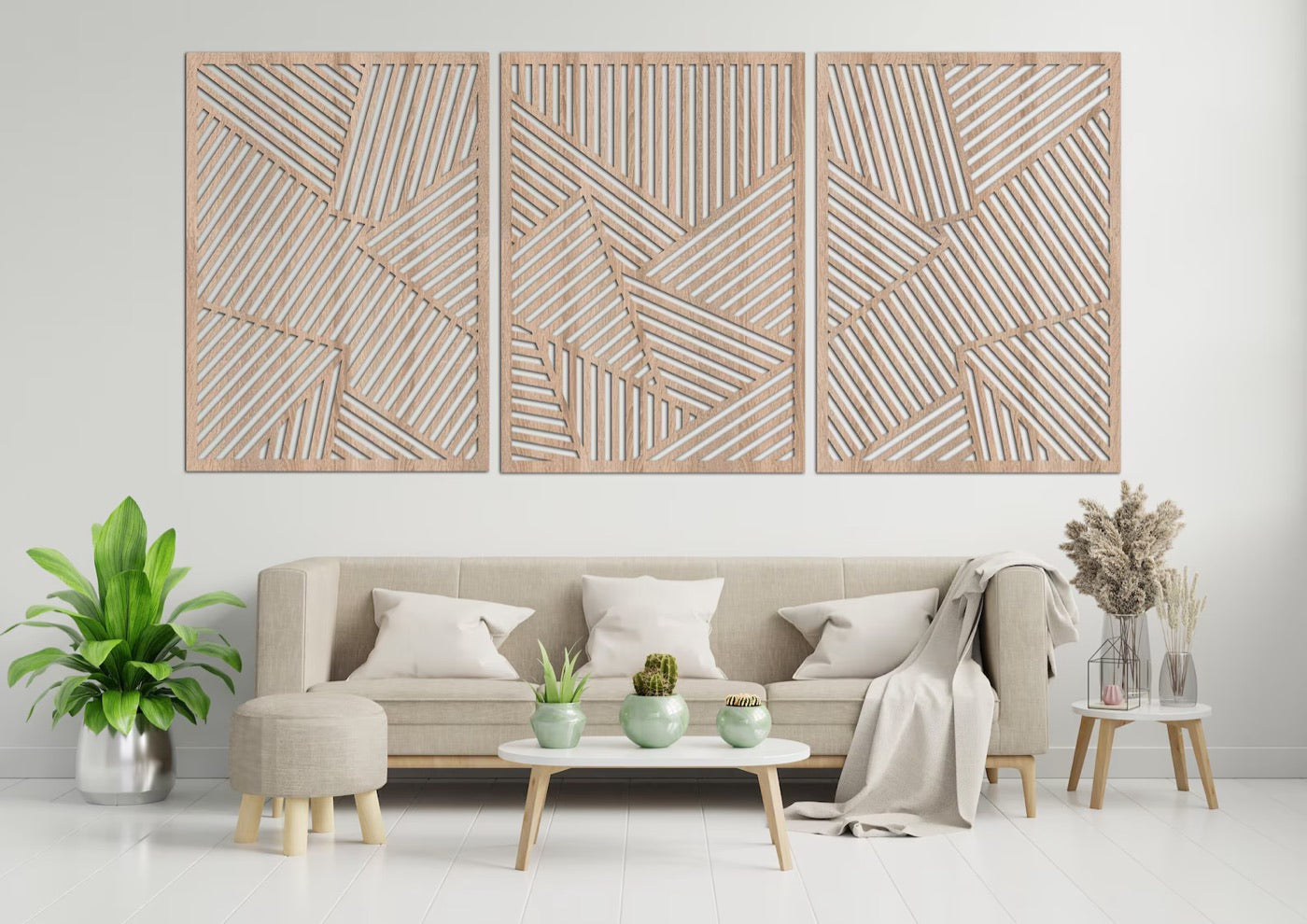 Fractured Lines Triptych